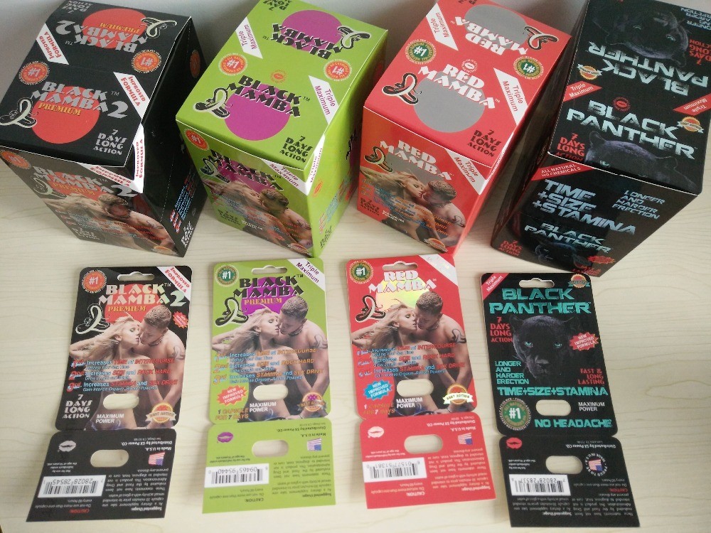 Pilules masculines d'amélioration de rhinocéros chaud de vente empaquetant la boîte de carte et de présentation avec l'effet 3D