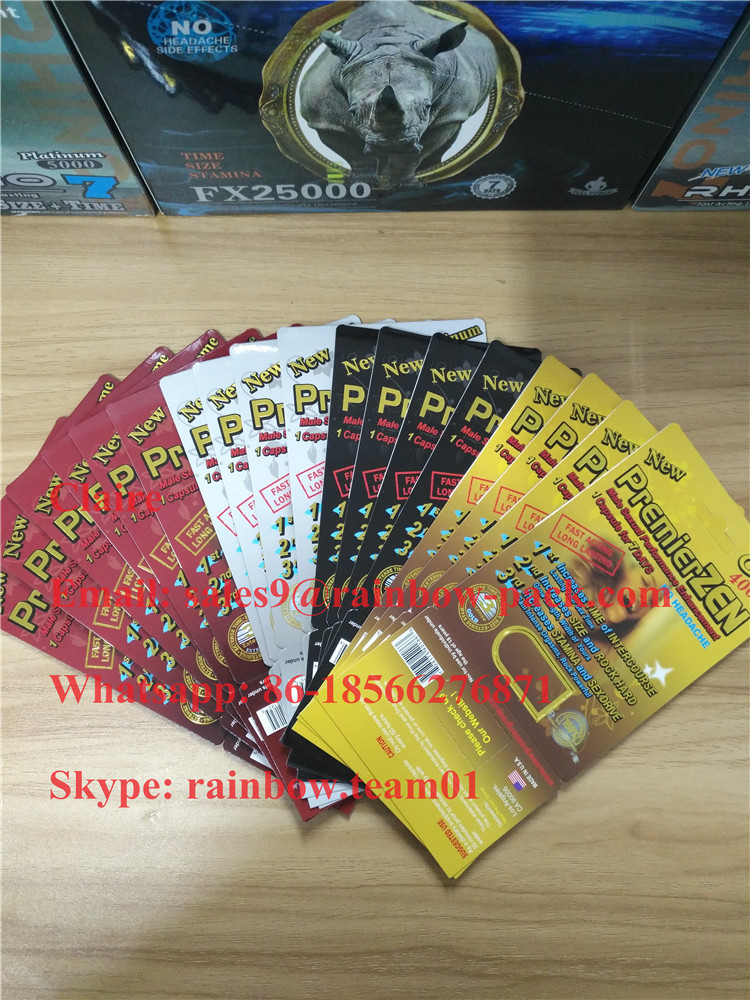 Emballage de boursouflure masculin de carte de pilule d'amélioration d'or de PremierZen en stock avec l'effet 3D