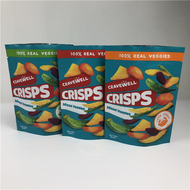 Commande personnalisée Accepté Snack Chips Sac d'emballage avec fonctionnalités de ré-fermeture et d'impression à écran