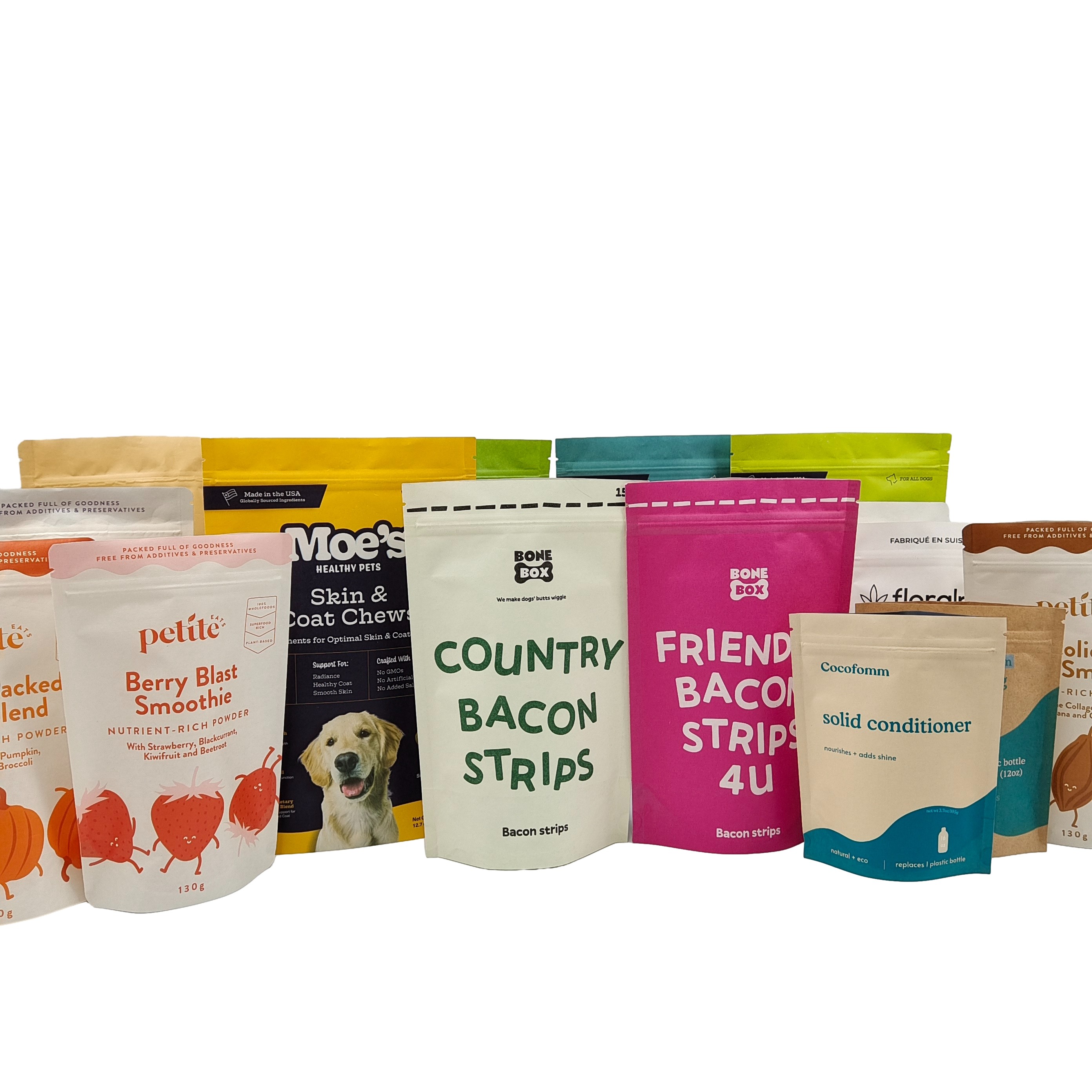 Vente en gros de sacs en plastique à fermeture à glissière de qualité alimentaire