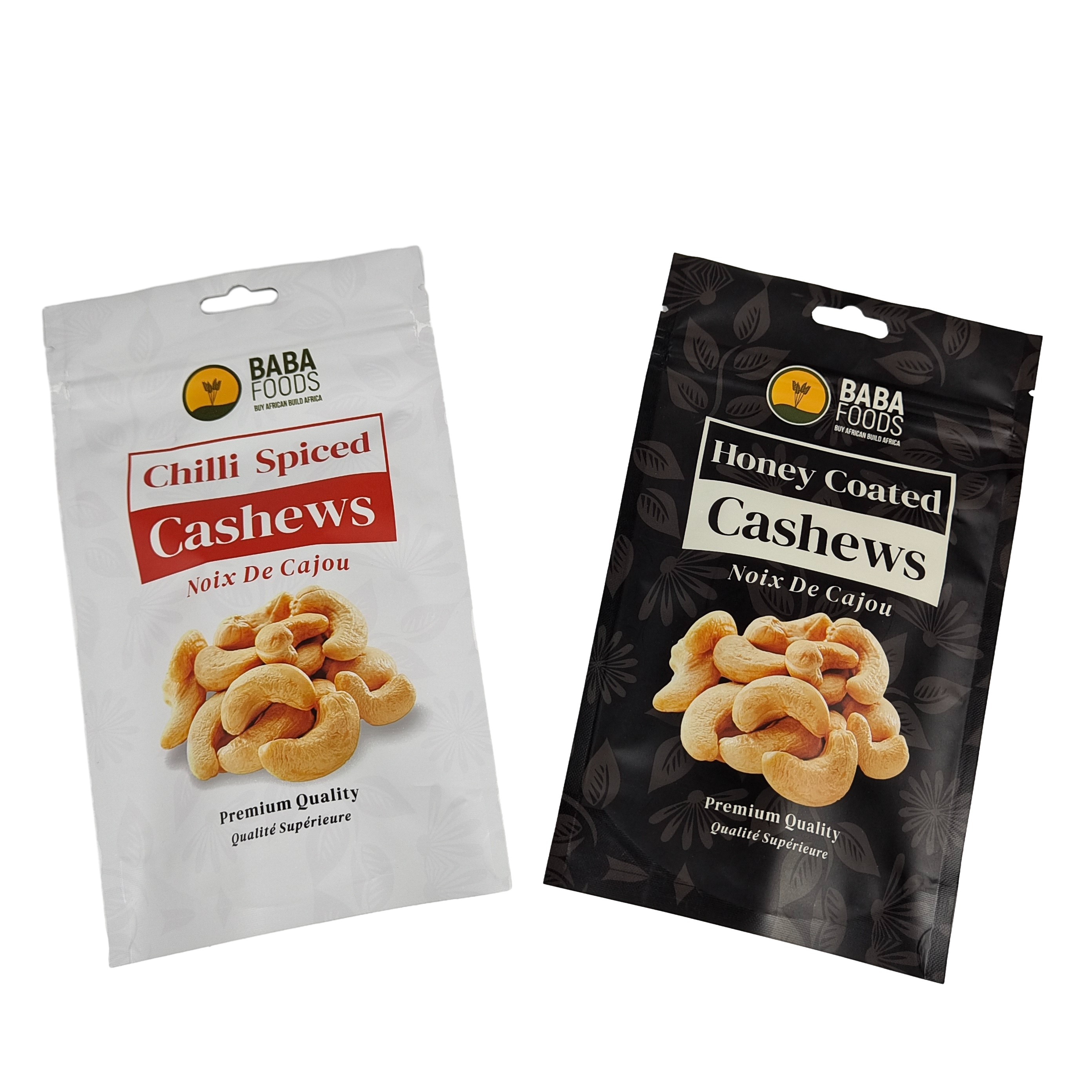 Emballage alimentaire en aluminium en plastique Emballage de collations personnalisé recouvreable Emballage de collations Stand up pouch avec fermeture à glissière