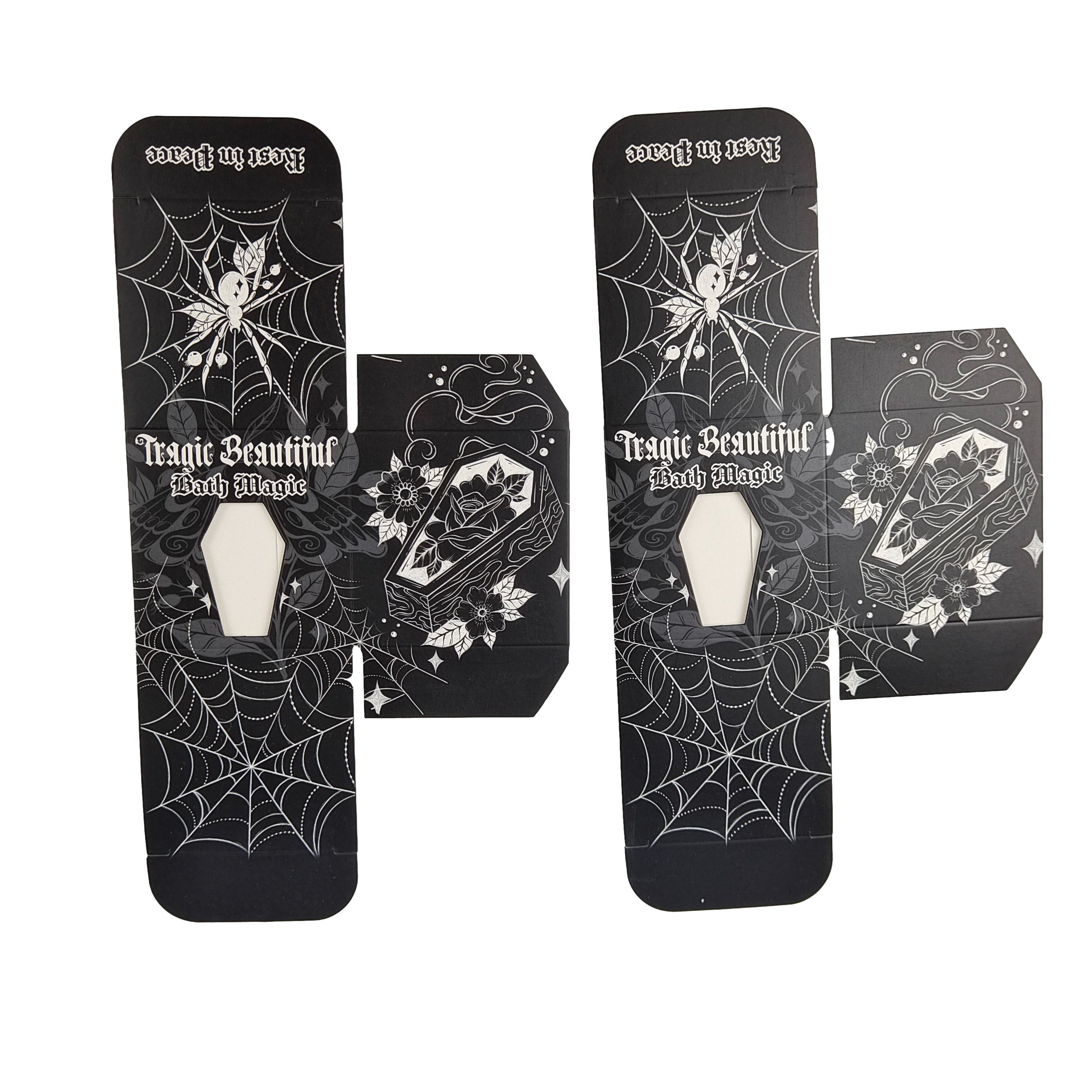 Boîte en papier noir carrée personnalisée de haute qualité avec fenêtre creuse avant spéciale Emballage alimentaire Boîte cadeau en carton blanc