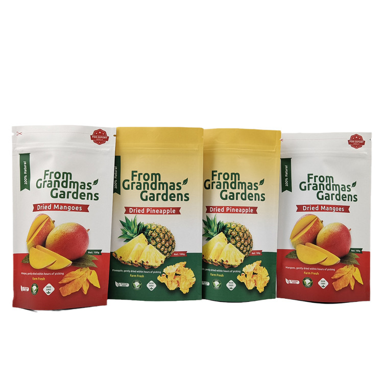 Logo personnalisé Papier Kraft Stand Up Pouch Sacs anti-odeur biodégradables de qualité alimentaire avec logo