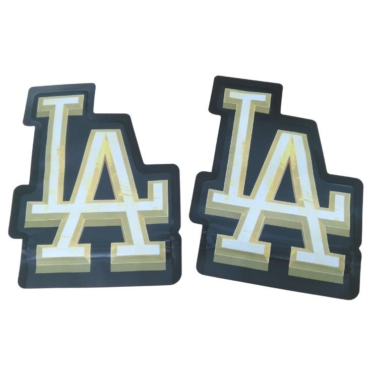 Imprimé sur mesure 3,5g Unique spécial découpé en tuile Sac Mylar de forme irrégulière scellé 8ème Sac Cali Mylar spécial à l'abri de l'odeur