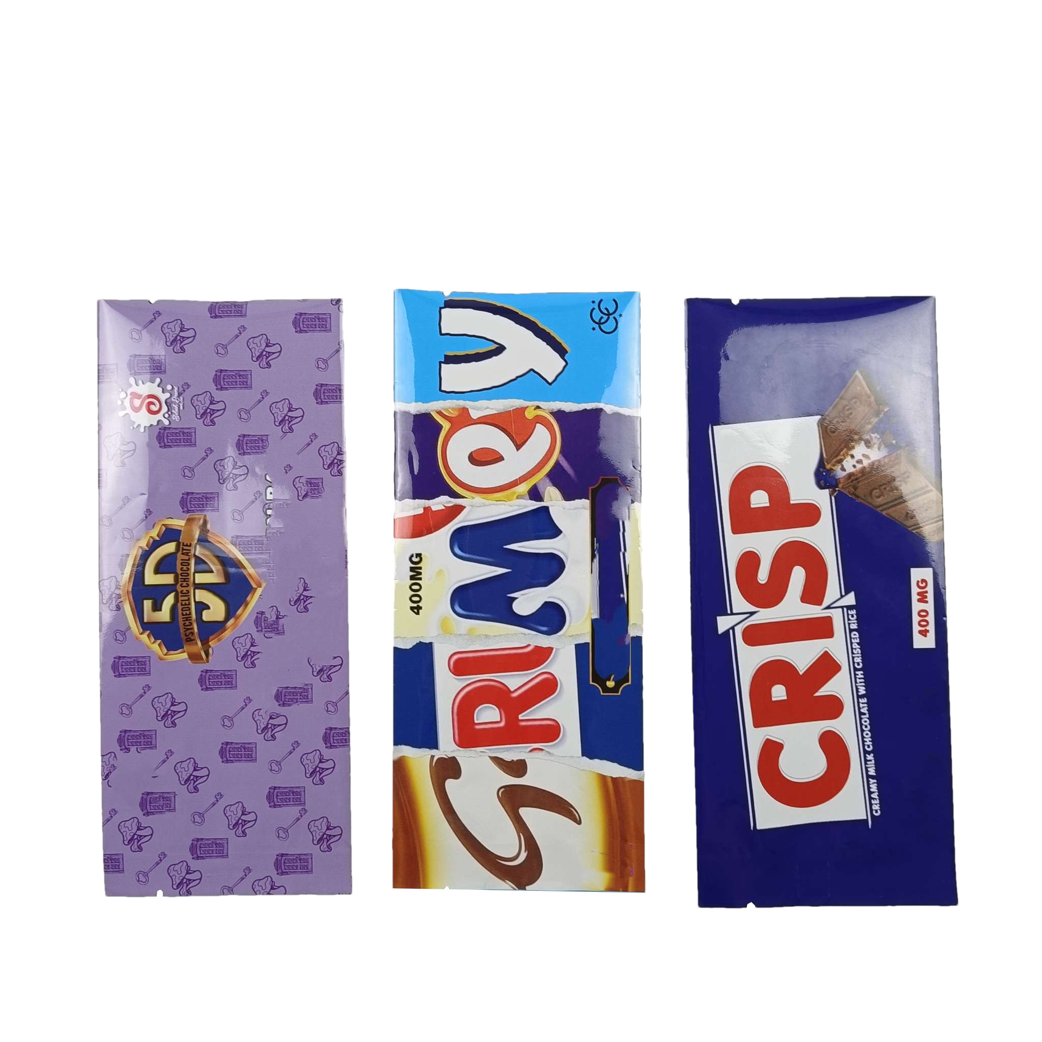 Sachet de poudre de protéines de sucre et de café vide à l' arrière du sac d'emballage scellé