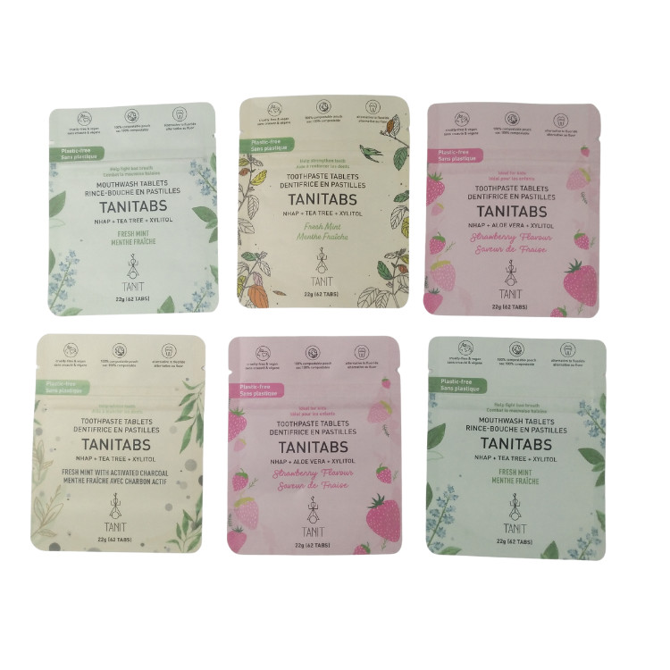 Emballages alimentaires écologiques à fermeture à glissière 100% biodégradables