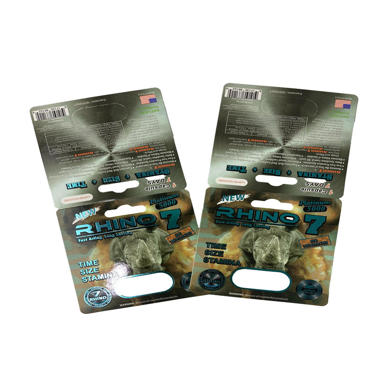 Emballage de l'ours en caoutchouc Amélioration du sexe masculin Pilules Blister Emballage de carton en papier