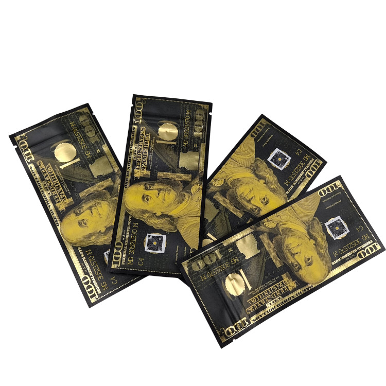 Sac d'impression personnalisé à l'odeur Mylar à l'épreuve de l'odeur Stand up pouch Candy Food Packaging 3,5g Mylar Ziplock Bag With Window