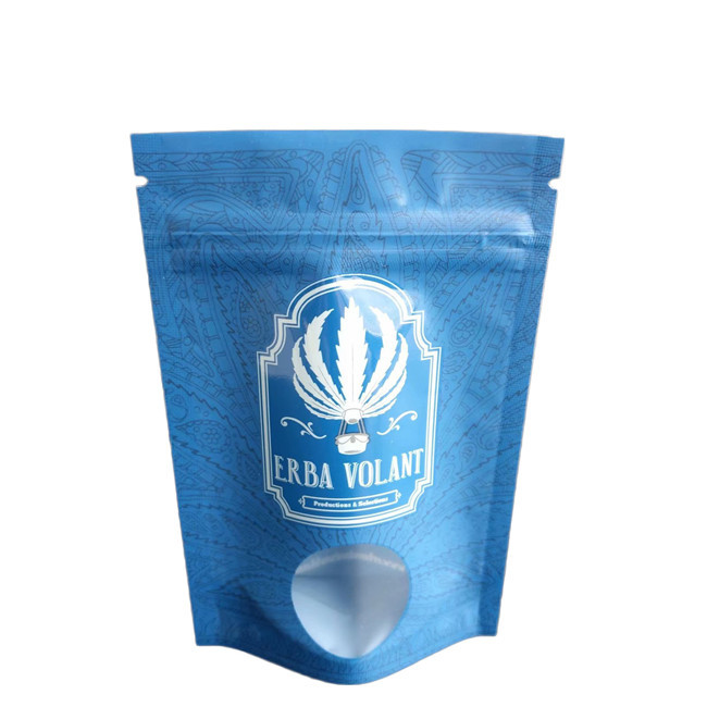 Sacs anti-odeur avec fenêtre UV brillante 3.5g CBD avec fermeture à glissière