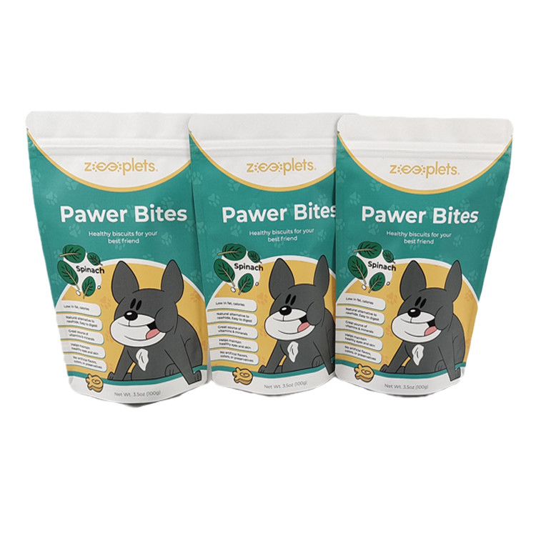 Low Moq Stand Up pouch papier kraft sac d'emballage imprimé pour animaux de compagnie