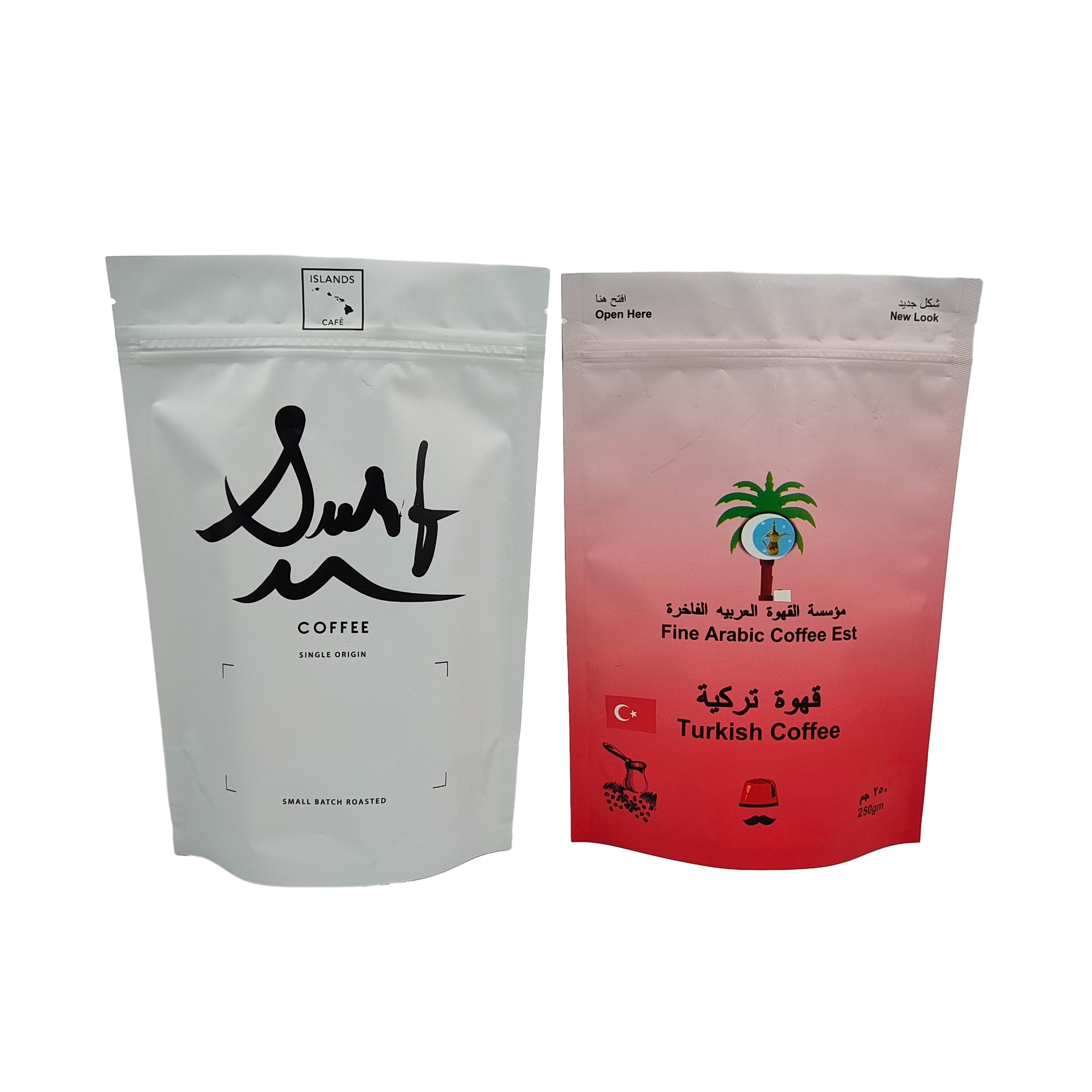 Sacs d'emballage de qualité alimentaire transparents à fenêtre transparente imprimés sur mesure à fermeture à glissière