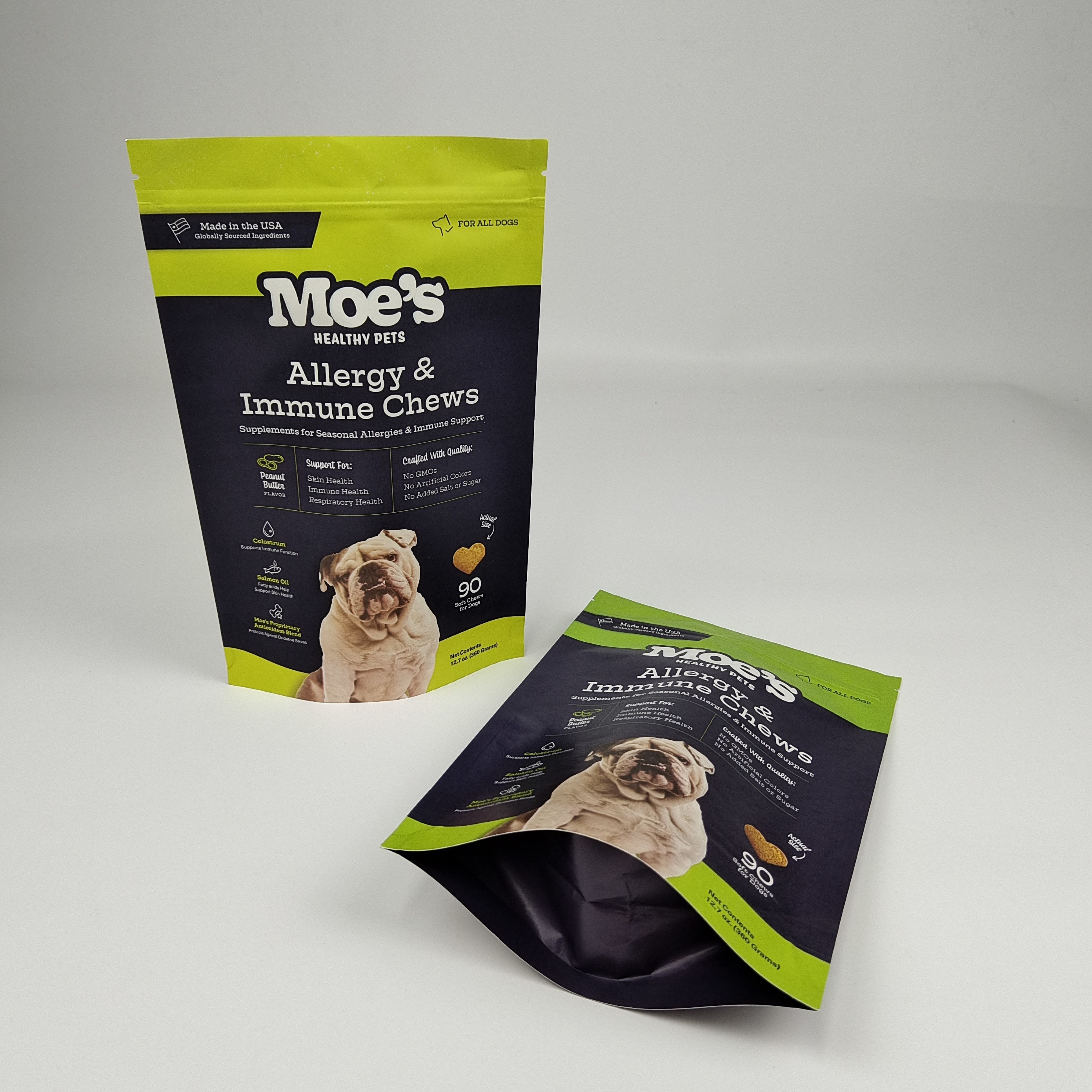 Fermeture à glissière recyclable Sac de papier kraft blanc brun personnalisé Noix de noix de cacahuète Thé bonbons emballage de biscuits Stand up pouch avec logo