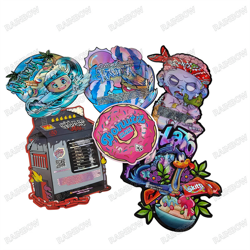 Sacs de découpe sous pression personnalisés avec fermeture à glissière à l'épreuve des enfants et longue durée de vie pour la conception d'impression