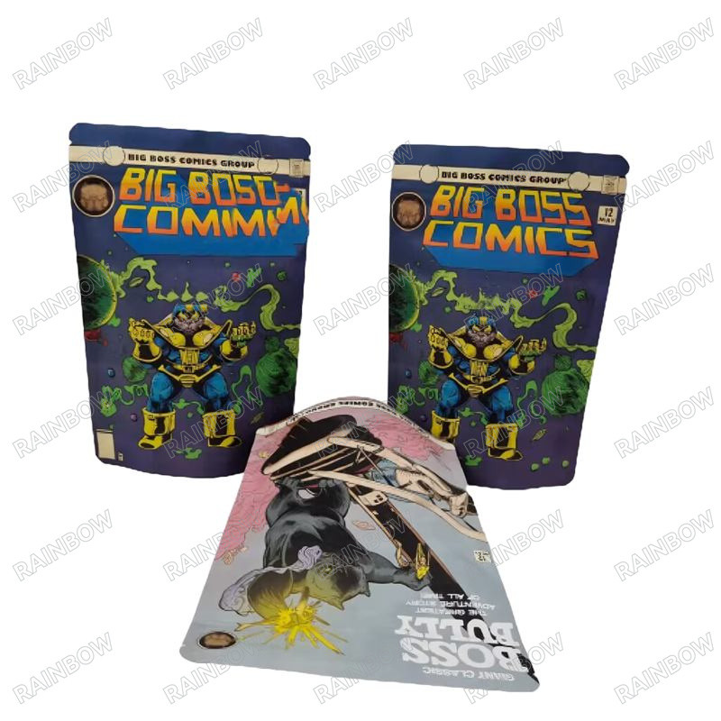 Sceaux thermiques personnalisés ré-fermées Sac en papier debout Snack Cookies Emballage alimentaire Sac fermeture à glissière