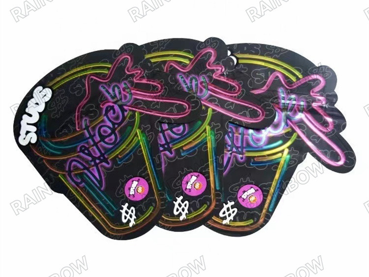 Emballage anti-odeur d'encens à base de plantes Fermeture à glissière Mylar huile de CBD herbe de chanvre sacs gravure d'impression