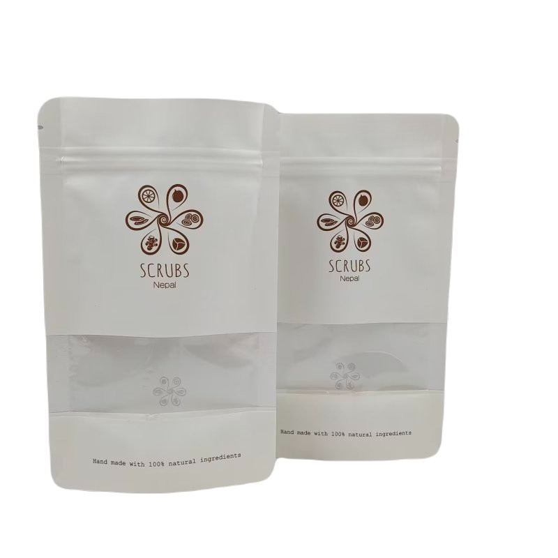 Ventilateur transparent sac à fermeture à glissière en plastique pouce debout feuille laminée d'impression numérique