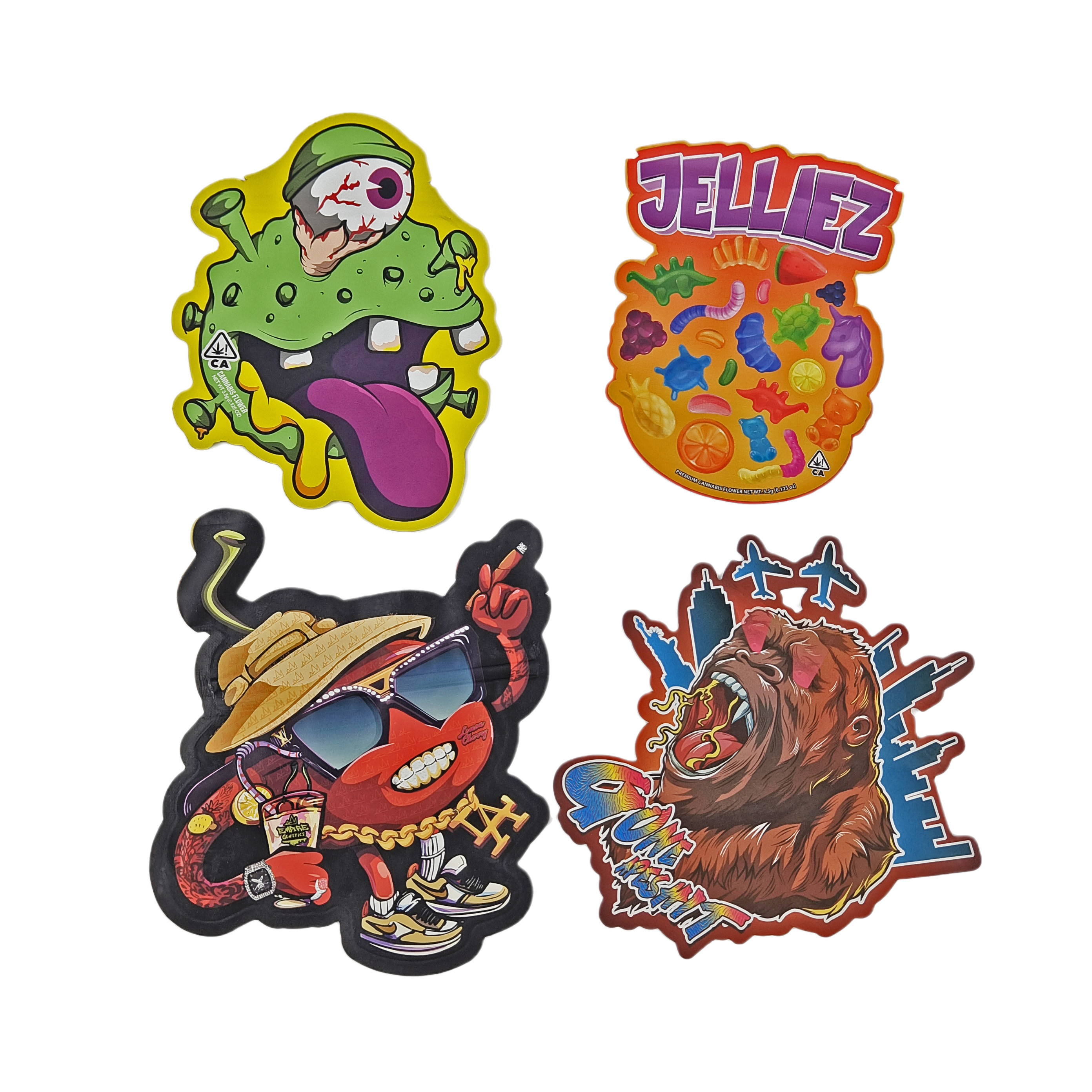 Sacs en plastique à fermeture à glissière en forme spéciale à l'odeur résistante