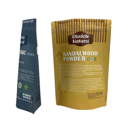 Sacs à collations en papier brun Kraft Emballage Poche debout Fond plat avec fermeture à glissière