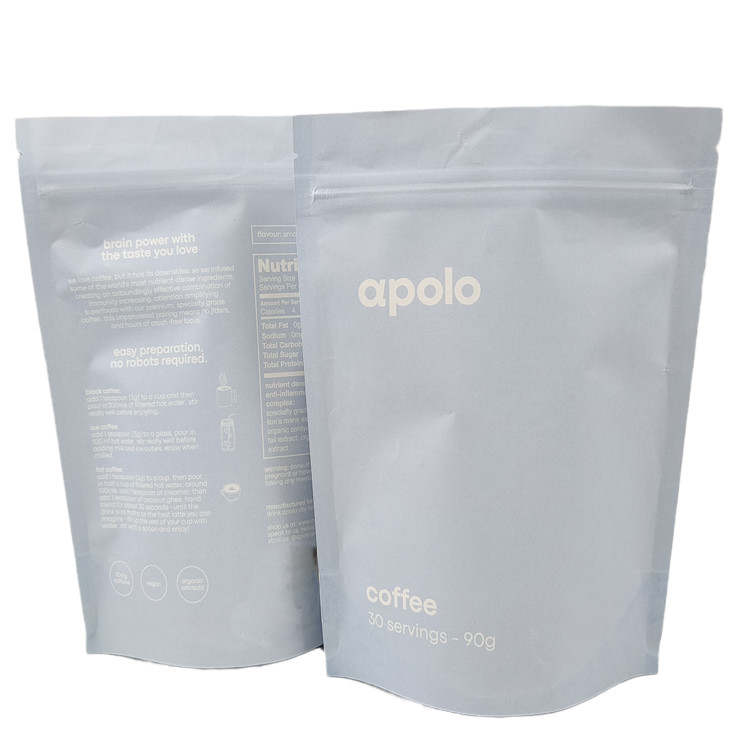 Personnaliser un sac en papier kraft biodégradable avec fermeture à glissière