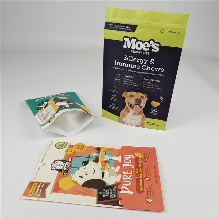 Logo personnalisé MOQ 100pcs sacs en papier kraft pour le thé biscuits gâteaux noix comestibles poudre sac d'emballage de nourriture pour animaux de compagnie