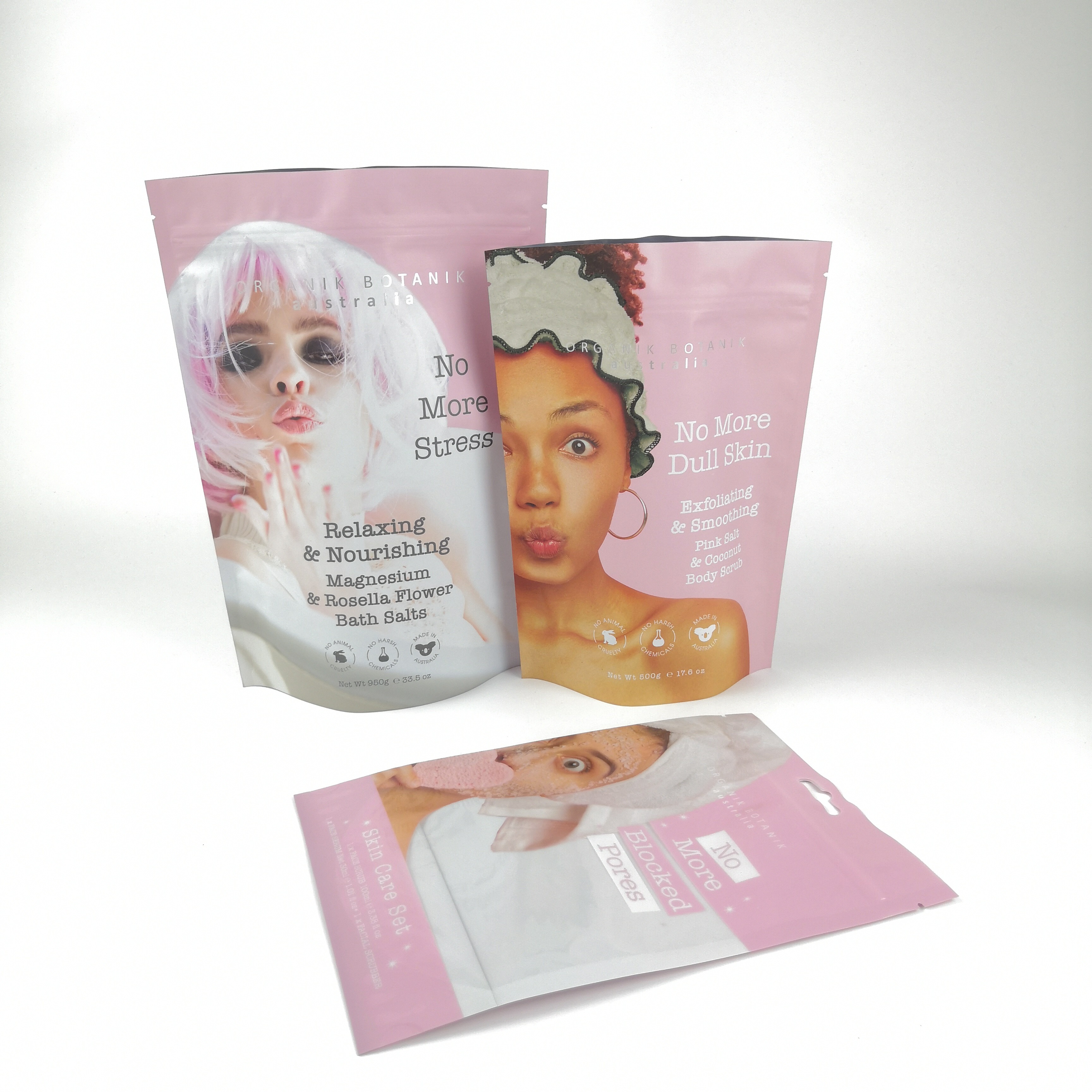 Sacs en plastique en plastique à l'état de coupe d'usine à imprimer des sacs en plastique à nouveau verrouillables avec impression de logo