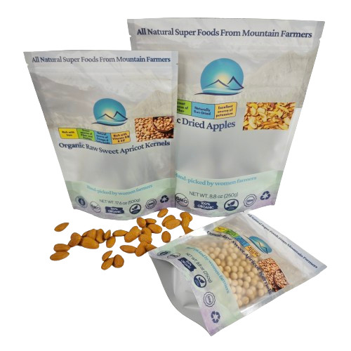 Vente en gros de sacs en plastique recouvertables sur mesure Emballage de thé Stand Up Pouch Zip Lock Bag