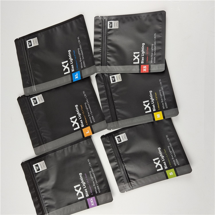 Logo personnalisé de haute qualité imprimé sacs de scellés à trois côtés pour les soins dentaires emballage avec des matériaux écologiques et sûrs