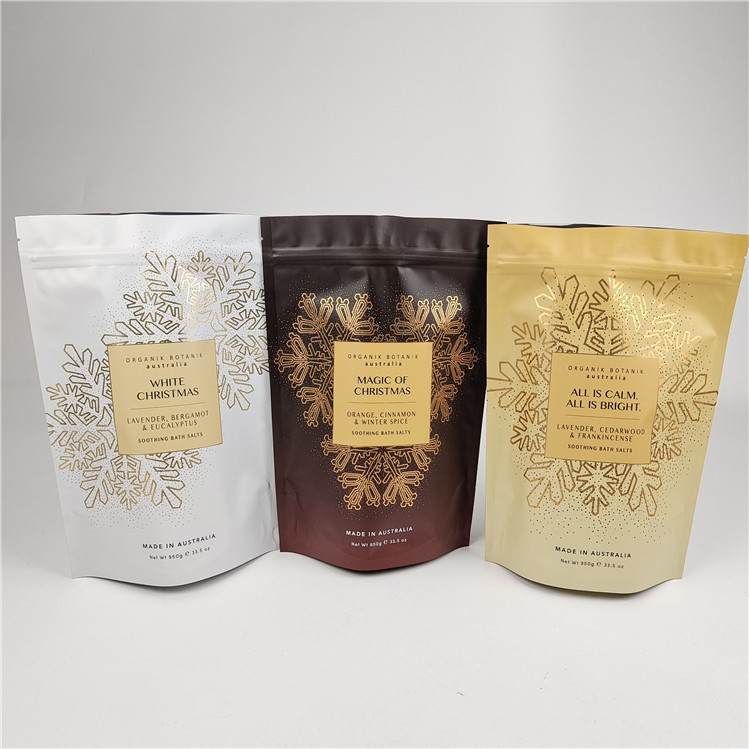 Fashion Pack de haute qualité, facilement ré-fermé, à la ligne des larmes, Mylar Sachets, sac de saline de bain