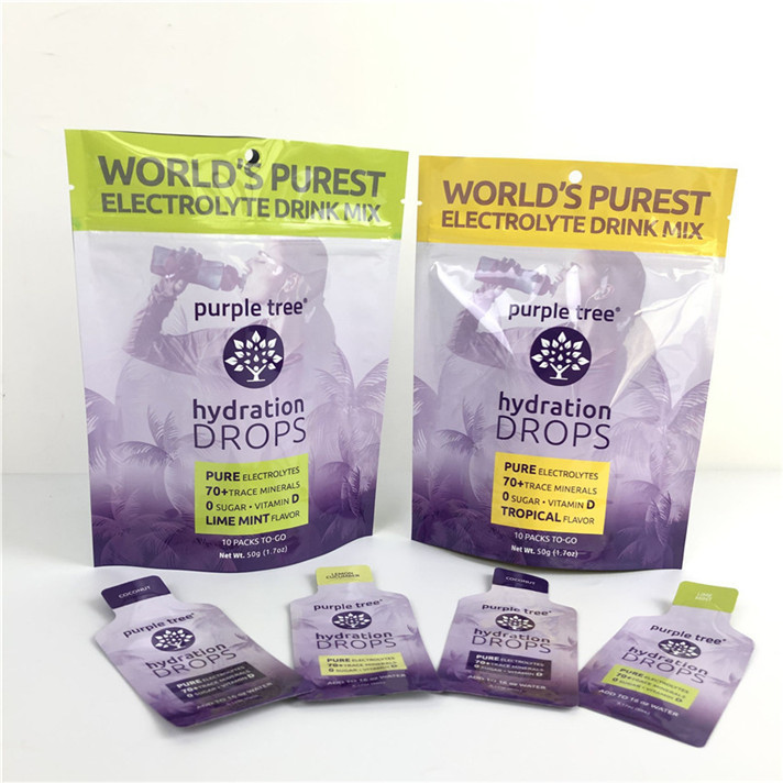 10 couleurs personnalisé Mat Foil d'aluminium Stand Up Pouch Ziplock Doypack sac pour la nourriture