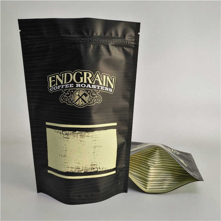 Stockage Logo personnalisé imprimé sac fermeture à glissière verrouillable sac à café en plastique