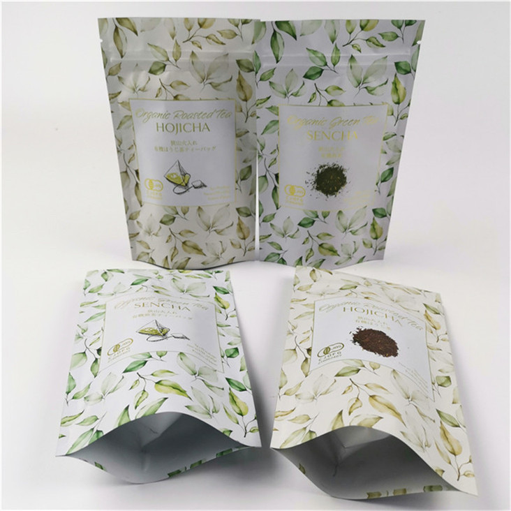 Pack de mode Logo personnalisé imprimé Accepté jusqu'à 10 couleurs Disponible Sac à thé en papier plastique