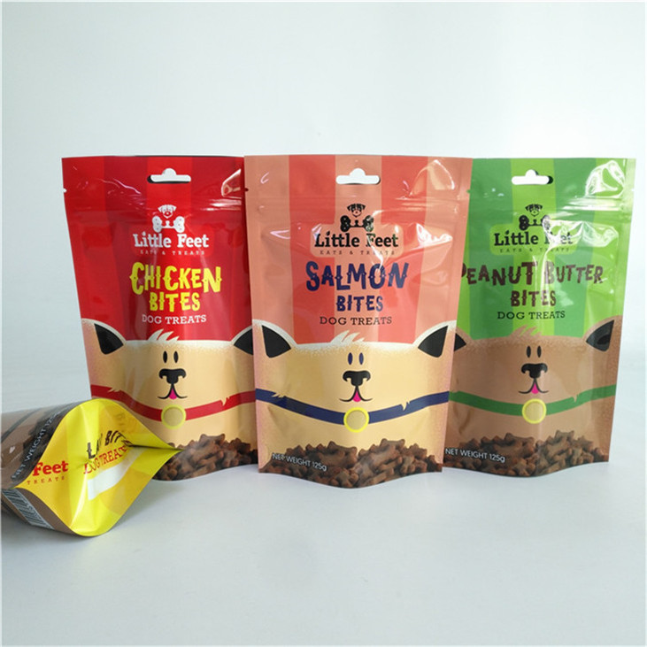 Matériau d'emballage alimentaire Foil d'aluminium étanche à l'humidité Poches debout pour sacs à collations Emballage avec fermeture à glissière