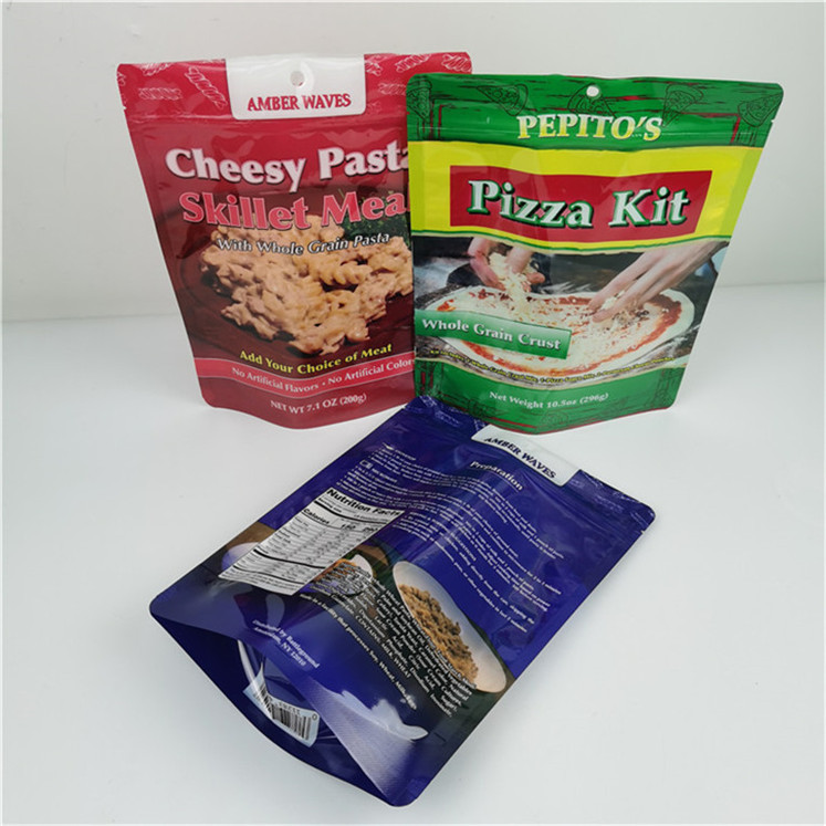 Meilleur vendeur de stockage écologique Logo personnalisé imprimé Stand Up Poche fermeture éclair plastique re-fermable