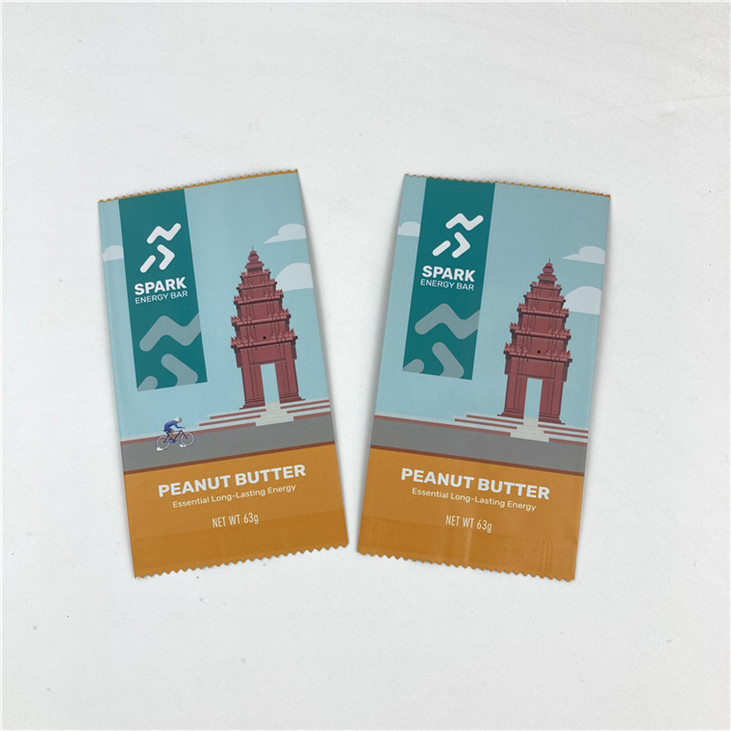 Conception personnalisée facile à déchirer ligne trois côtés scellé sac d'emballage Mylar accepté jusqu'à 10 couleurs disponibles