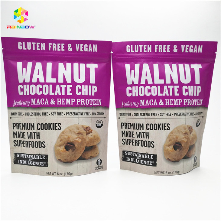 Matte Finish Impression colorée en papier d'aluminium Mylar Doypack avec taille et design personnalisés