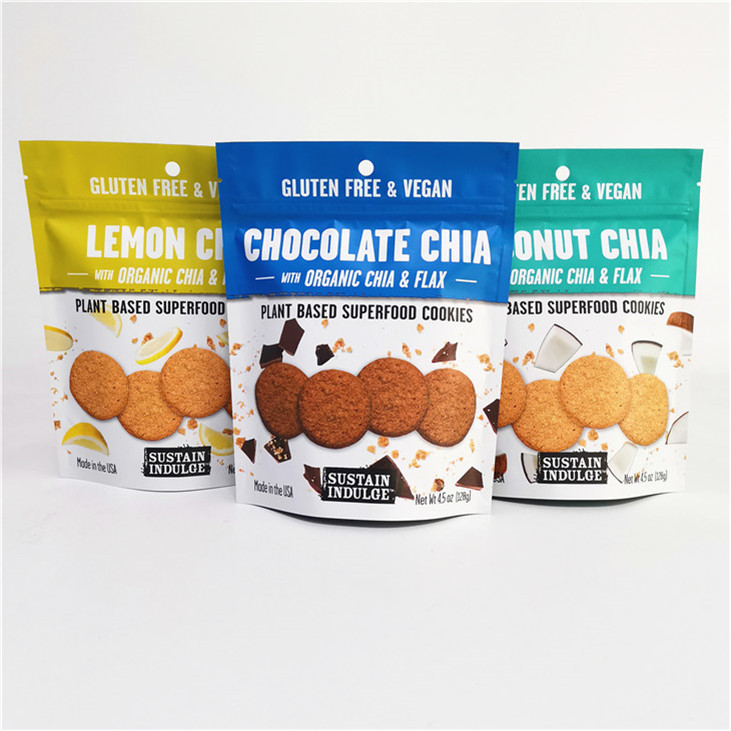 Logo personnalisé imprimé en feuille d'aluminium Mylar Doypack avec traitement de surface d'impression gravure