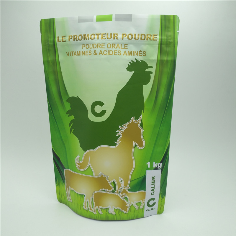 Sachets en matière plastique rescellables empaquetant, sac d'aliment pour animaux familiers de tirette pour le supplément animal