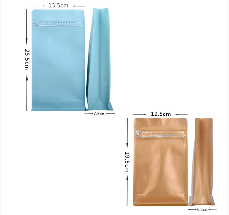 L'empaquetage noir mat réutilisable de sachets en matière plastique tiennent la poche pour le grain de café