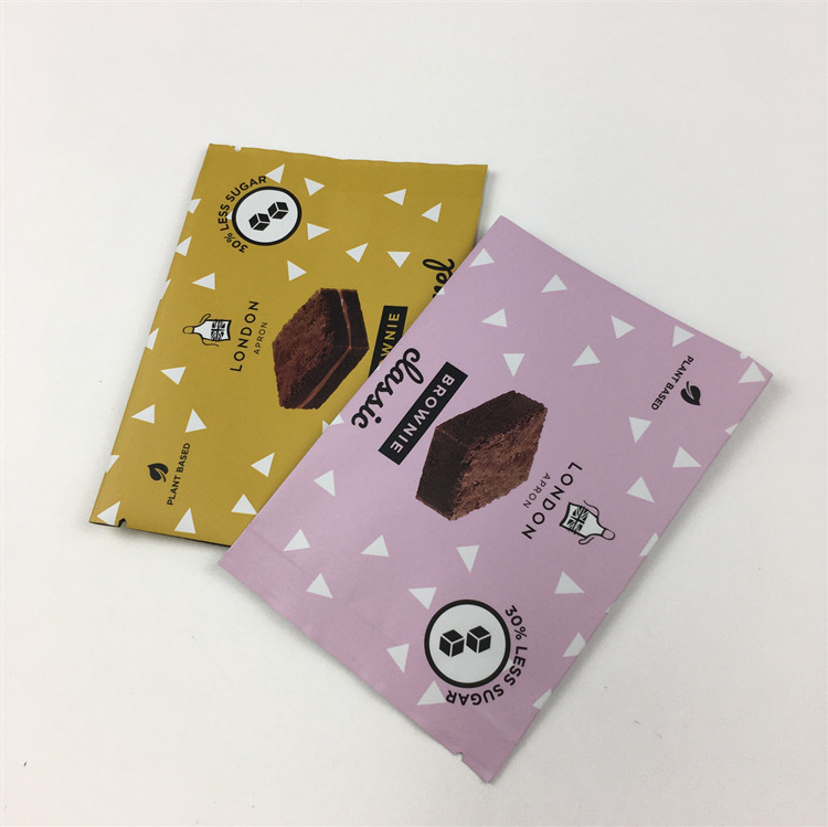 Résistant à l'humidité 200g Sacs à étanchéité à l'arrière Cookies Sacs à étanchéité au chocolat