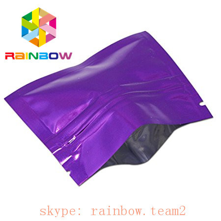 le mini aluminium plat coloré de mylar scellé 3 par côtés met en sac le thé du chanvre 1g/le sachet d'emballage leaft de fleur