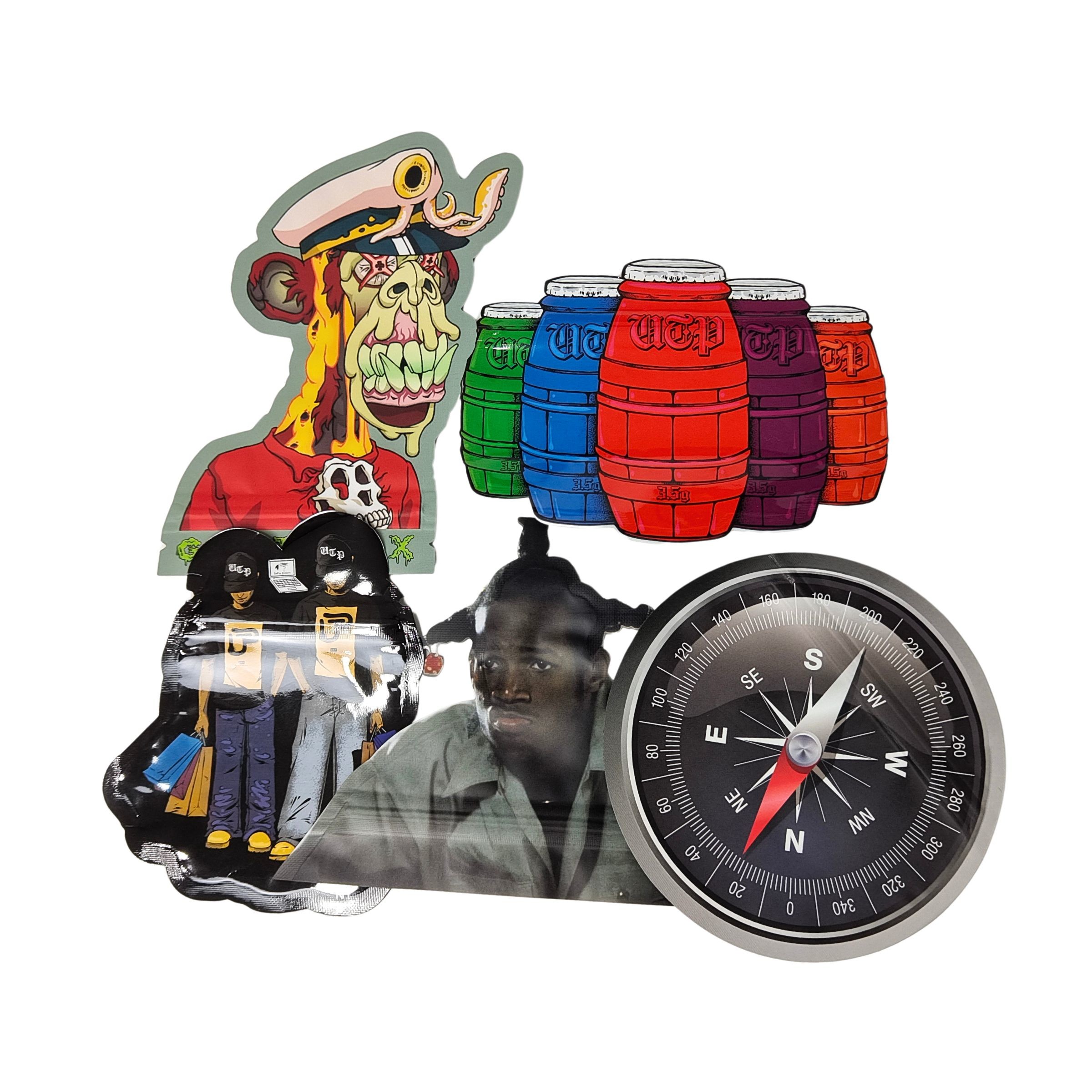 Sachets Mylar Comestibles 3.5g Ziplock Forme Spéciale Bonbons Herbes Biscuits Gommes Emballage