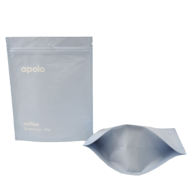 Sacs à fermeture à glissière imprimés sur mesure Sacs Mylar recouvertables pour poudre de grains de café