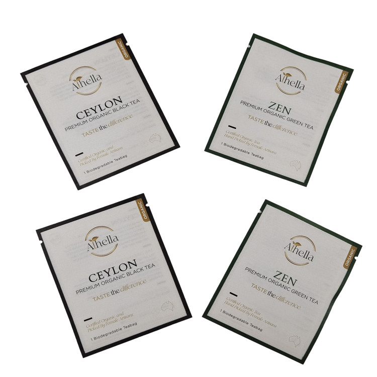 Petit sachet biodégradable imprimé sur mesure pour le thé poudre de café compostable sac Mylar recouvreable