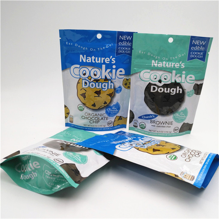 Seal thermique Logo personnalisé imprimé Poche fermeture à glissière debout emballage alimentaire en plastique reconductible