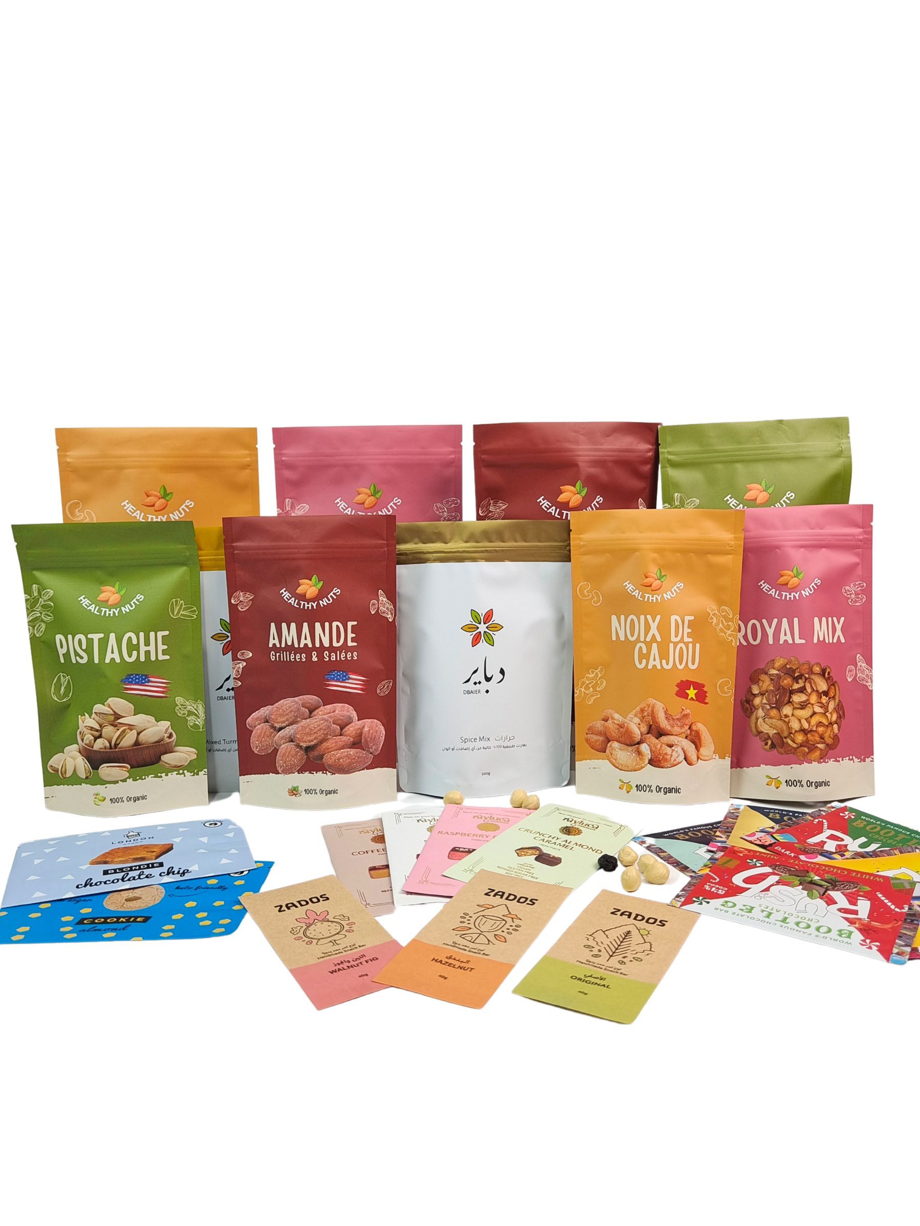 Biodégradable Aliments Snack Emballage étanche à la chaleur Foil d'aluminium sac fermeture à glissière Pour les noix Thé Café Nourriture pour animaux de compagnie