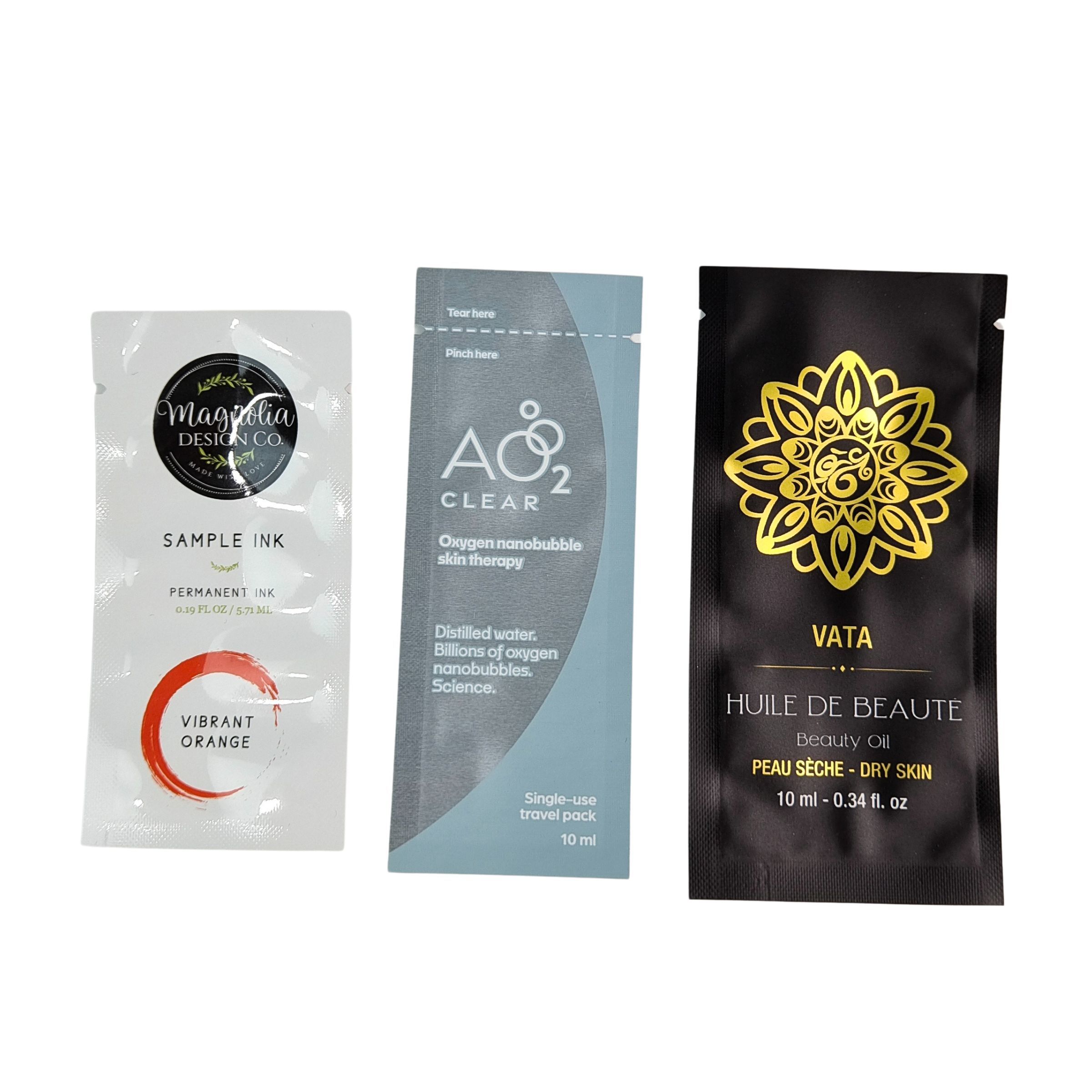 Sachet cosmétique pour soin de la peau Crème visage Lotion Nettoyage Échantillon de soin de la peau Emballage 1ml 2ml 5ml 10ml Sac en plastique