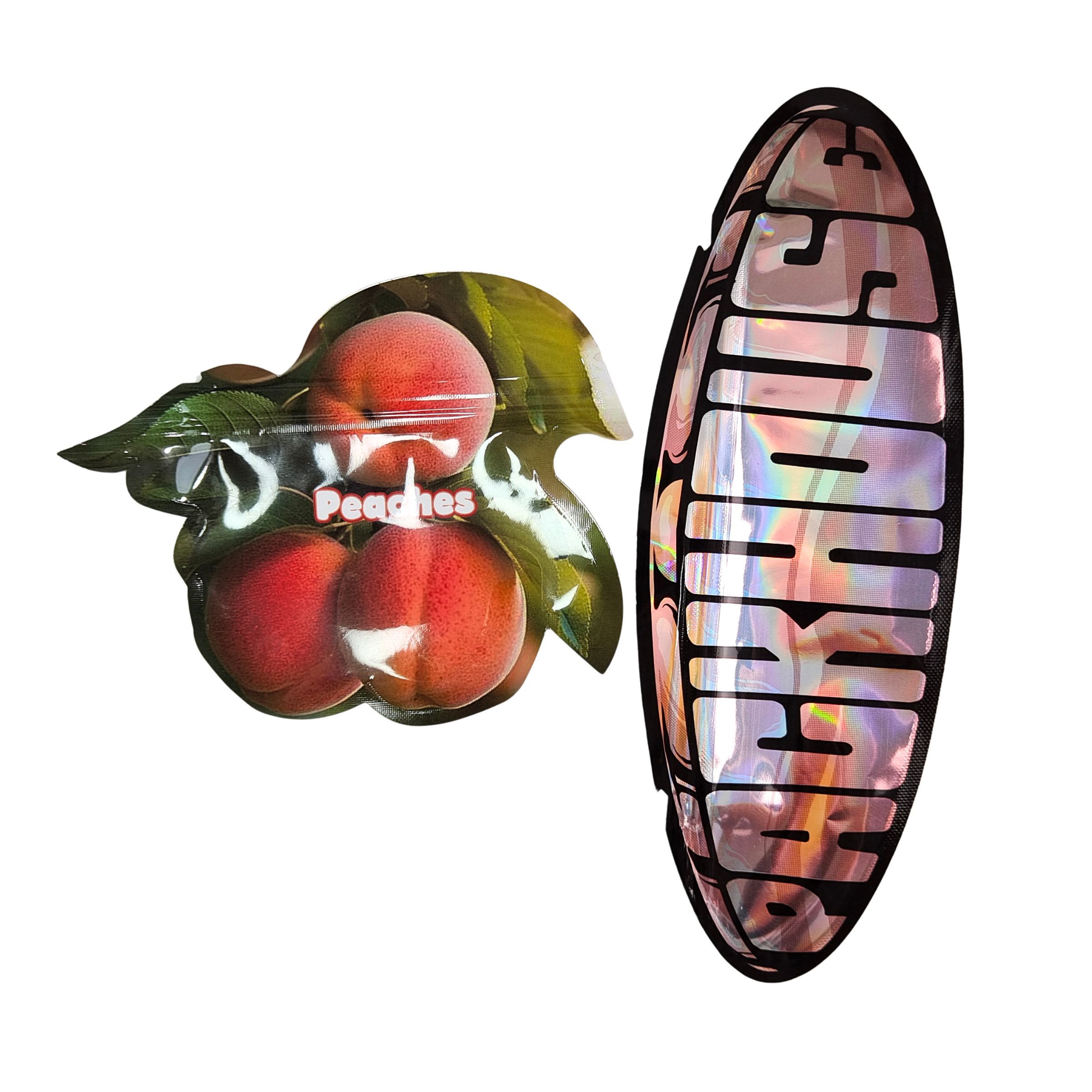 À l'intérieur des sacs en Mylar imprimés pour herbes, tabac, produits comestibles, gommes, biscuits, emballages, sacs en plastique brillants thermoscellables de forme spéciale