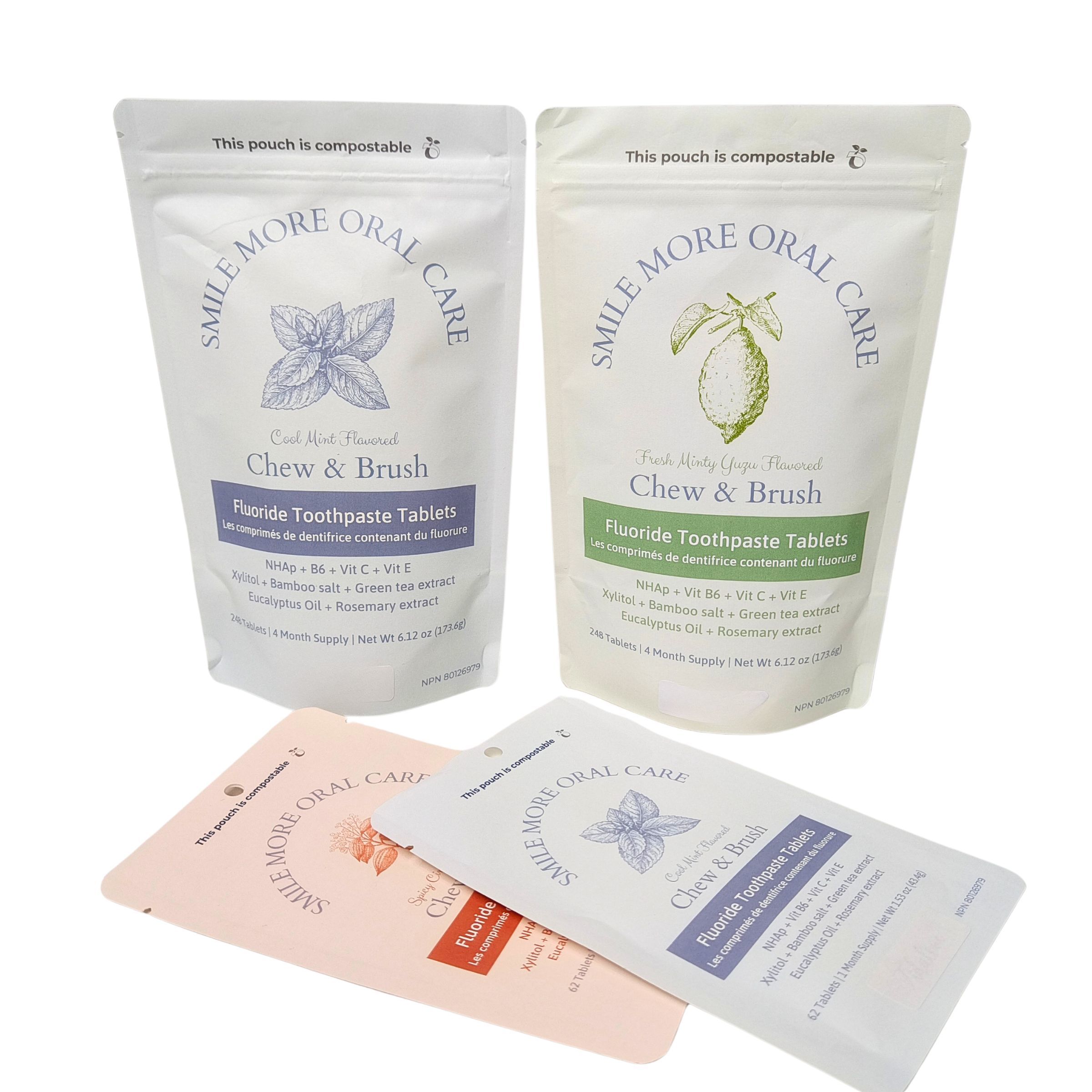 Sac en papier kraft biodégradable, sac en fermeture à glissière en plastique pour animaux de compagnie, compostable