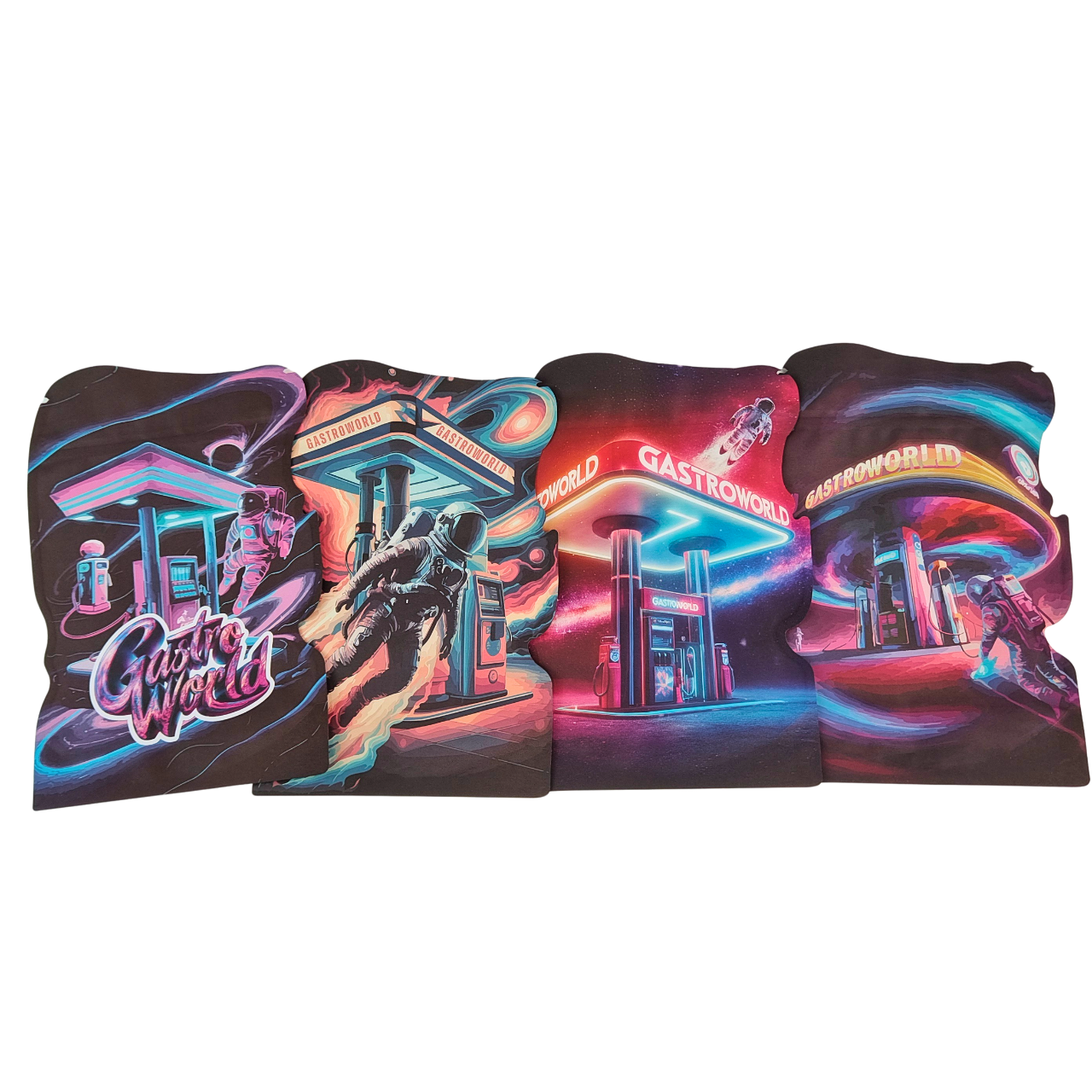 Sacs en Mylar Découpés en Forme Irrégulière pour Cookies, Bonbons Gélifiés, Tabac, Sacs en Plastique PET avec Fermeture Éclair Sécurisée pour Enfants