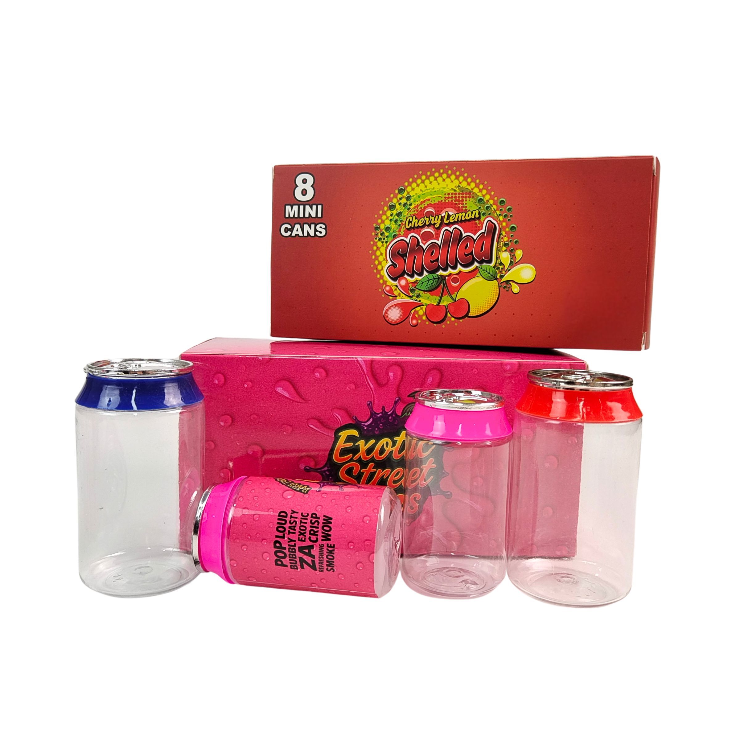 Étiquette personnalisée Jarrettes en plastique transparent 3,5g et 7g en PET avec couvercles en aluminium à vis Pour les bonbons sucrés Des boîtes de papier d'affichage pour les emballages alimentaires